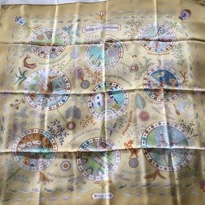 Authentic Hermès 100% Silk 90 cm Scarf “Escales Mediterraneennes”